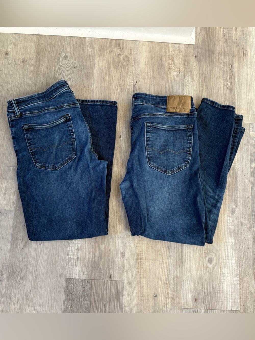 American Eagle Outfitters Dark Blue Airflex 34/30 Straight Jeans
